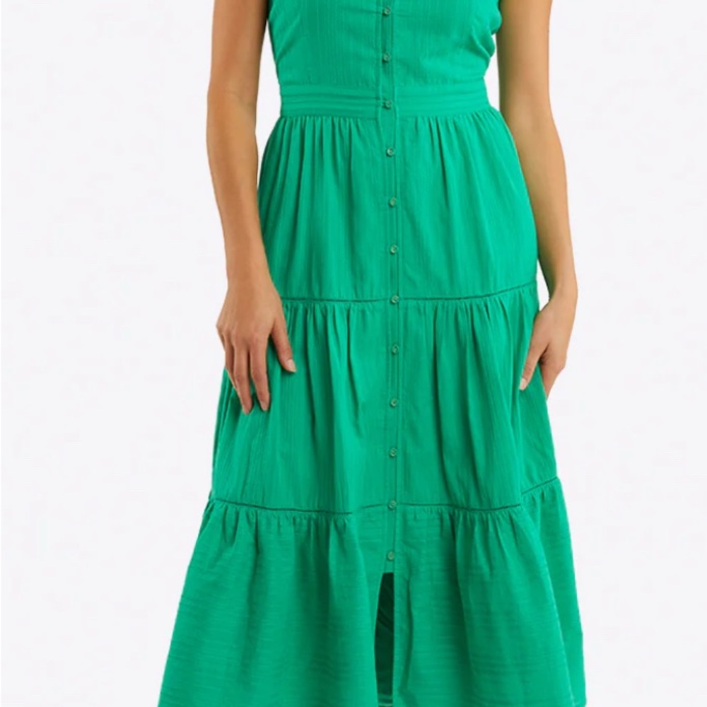 Lainey Midi Dress in Cotton Dobby